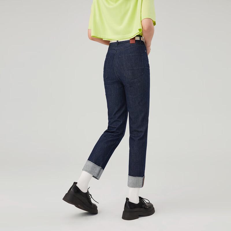 OVV Women's Italian Cotton Cuffed Boyfriend Jeans