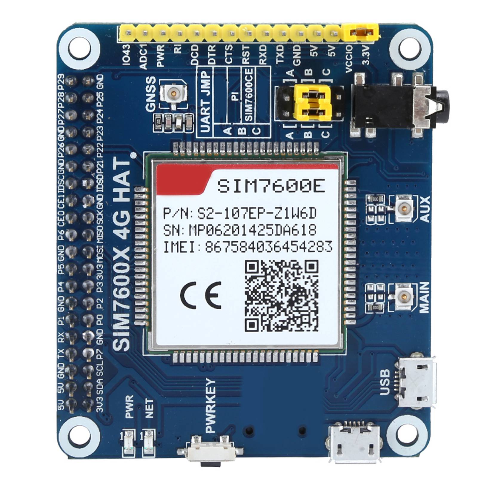 

Підтримка модуля SIM7600E для зв’язку LTE Cat‑13G2G Професійне GNSS позиціонування