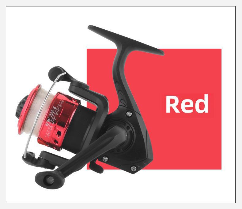 

Катушка для подледной рыбалки Dequ Mini 200 с леской — компактная спиннинговая катушка для мелкой рыбы Electroplating strip line красный