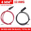 4/2.5 mm² 14/12WG  Extension Cable PV1-F Solar Panel Wire, Waterproof DC Connector Male & Female Pair for Photovoltaic System