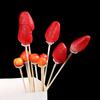 100 Stück Kunststoff Transparent Schokoladenkugelhalter Blumen Süßigkeitenkugel Strauß Verpackungshalter DIY Blumenstiel Fixe Basis