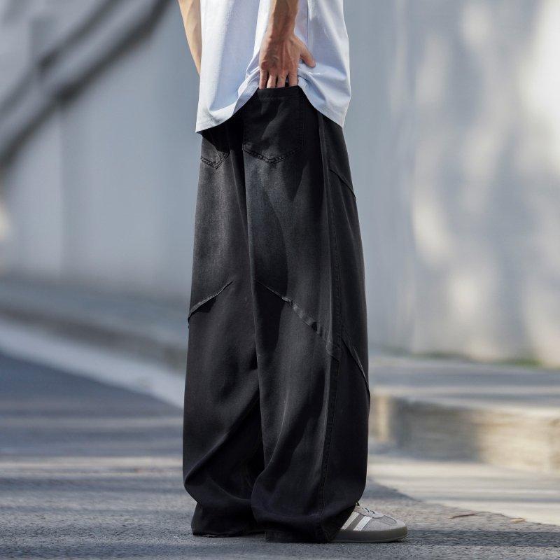 Men's Summer Thin Retro Loose High Street Wide-leg Pants Men's Straight-leg Casual Pants
