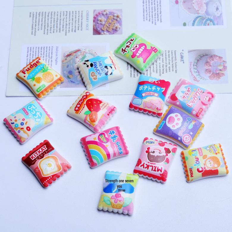 Glossy Handmade Cartoon Candy Resin Hair Clip DIY Accessories.