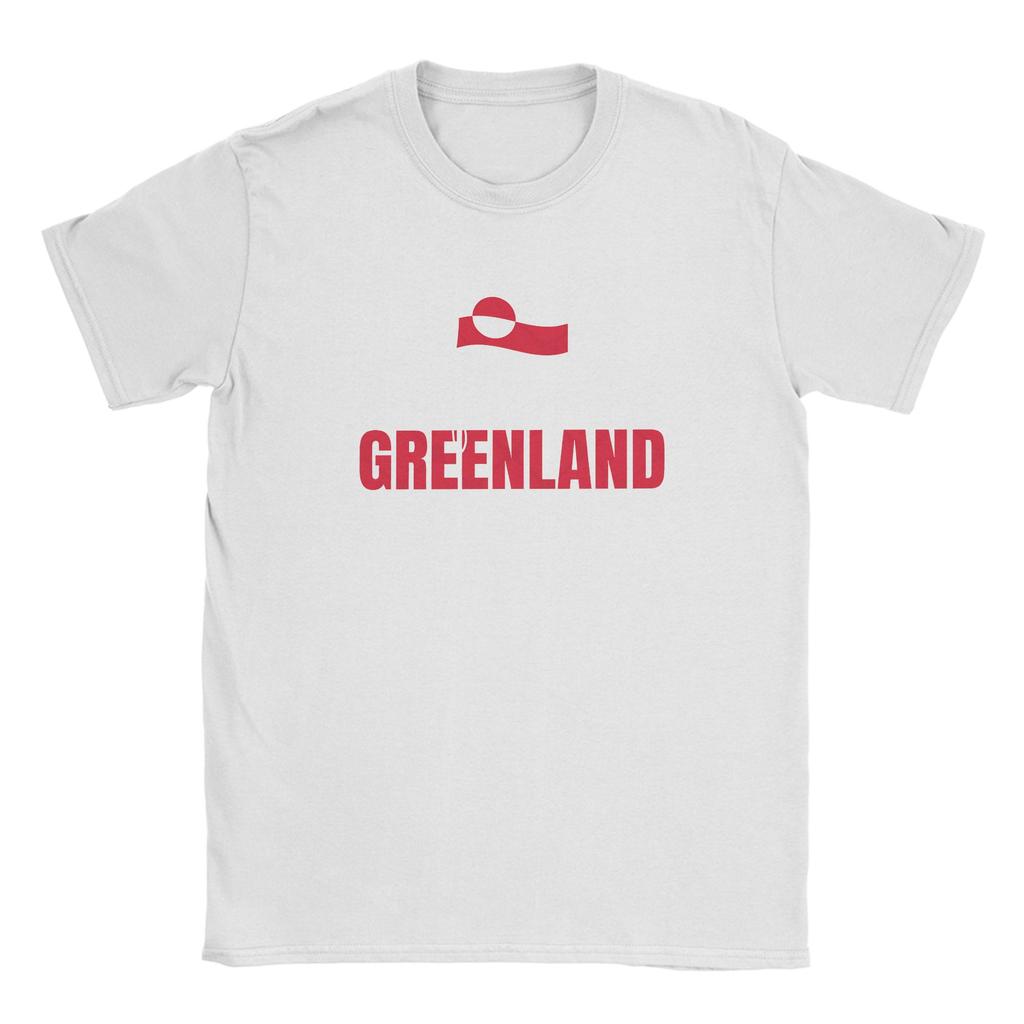 Greenland Flag TShirt for Unisex Fashion Cotton Tees Crew Neck Short Sleeve T Shirts Summer Clothing