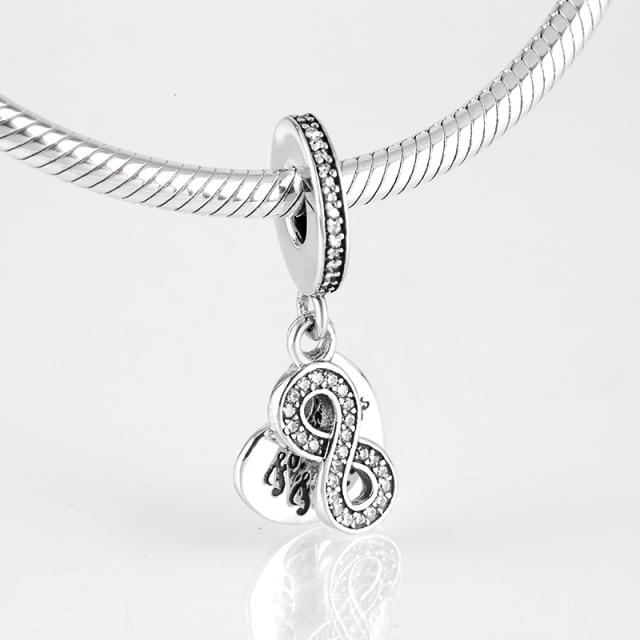 925 Sterling Silver Bead Openwork Sweet Hearts Crown Charms Beads Fit Jiuhao Bracelets Bangles Diy Womens Jewelry