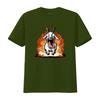 Crazy Goat Simulator Lustiges Tierhumor Unisex T-Shirt Vintage Gewaschen Stilvoll Dehnbar Atmungsaktiv Oberteil Für Den Alltag Lässig