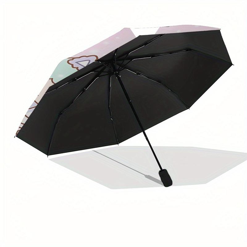Little Twin Stars, Sanrio Characters Automatic opening and closing folding umbrella with 8 rib frame and compact travel design, perfect for