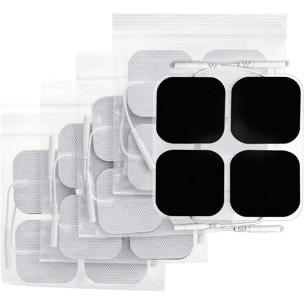 4 Pcs Pack 5x5cm Size TENS Unit Electrode Pads Self Adhesive Electrodes  For Muscle Stimulation