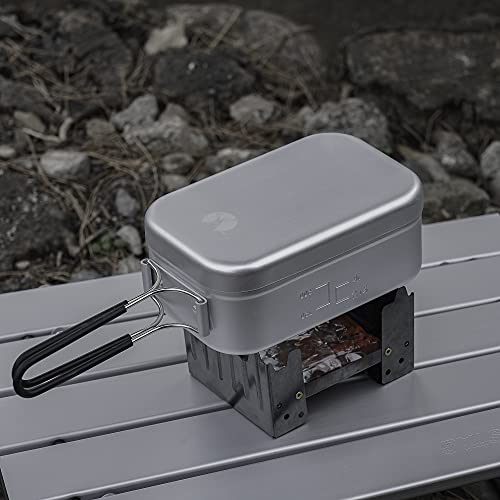 [Exclusivo Amazon.co.jp] Panela de Alumínio Captain Stag Messtin, Capacidade para 1 xícara, com Graduações, Acabamento Todo em Alumínio Anodizado, UH-4114