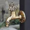 Rubinetto Decorativo da Esterno Rubinetto da Giardino Rubinetto Bagno Lavatrice / Mocio Rubinetto con Intaglio Antico Animale Carino Tutto Rame Drago