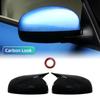 2 PCS For Skoda Fabia 2008-2014 Rearview Side Mirror Cover Cap Glossy Black /Carban Car Mirror Cover Accessories