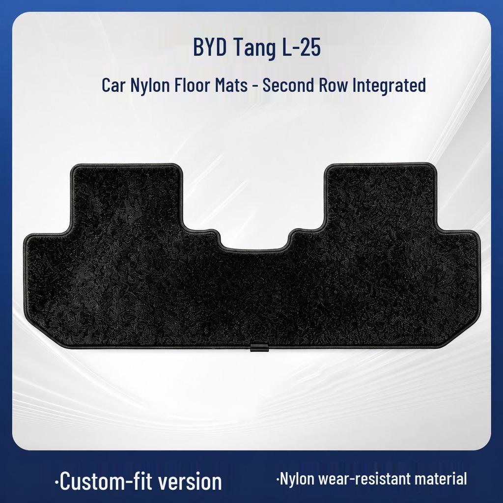 Black Nylon Velour Floor Mats for BYD Tang L-25 Model