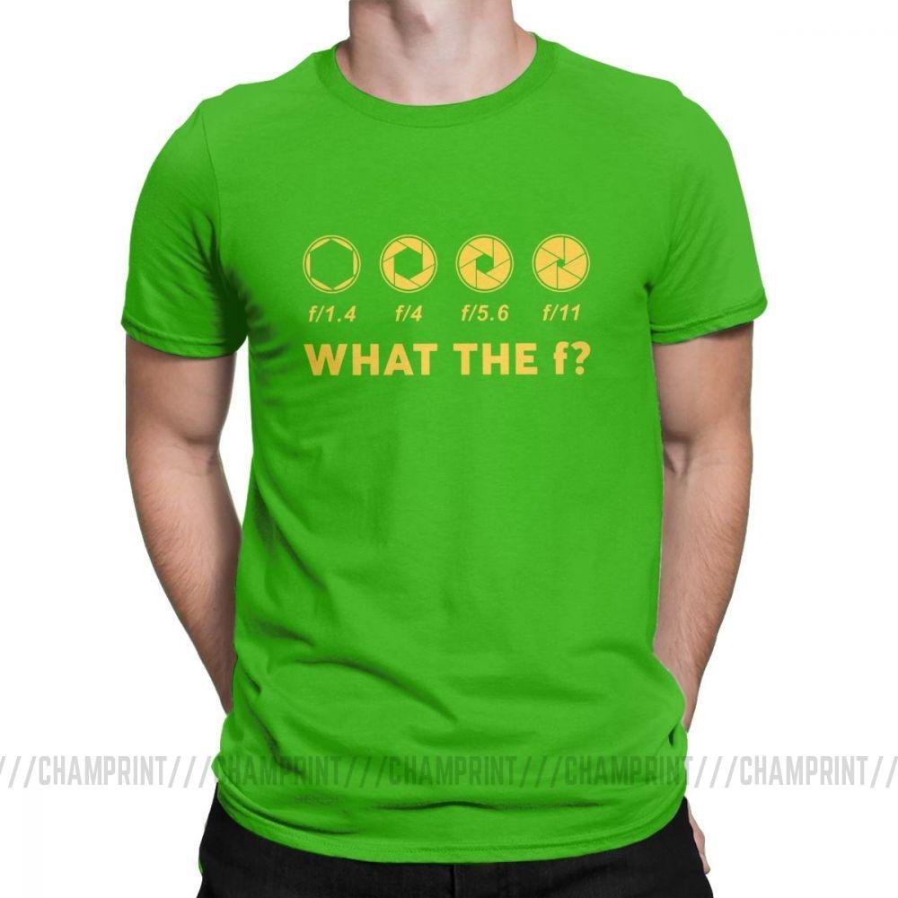Lustiges Fotografie Blende T-Shirt für Männer Fotograf Was zum Teufel Neuheit Baumwolle T-Shirts Kurzarm