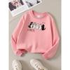 European Sizes Kids' Casual Printed Round Neck Pullover, Kids' Fashion Round Neck Sweatshirt with Adorable Animal Prints,  Casual Comfortable