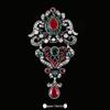 Baroque Style Crystal Brooch - Unisex Retro Palace Metal Lapel Pin