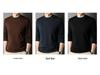 Romon Men's Wool Blend Crew Neck Sweater - Pure Color Long Sleeve Knitwear for Spring & Autumn