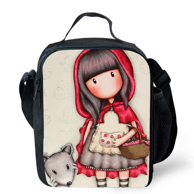 Gorjuss santoro peripheral animation backpack men and women pencil bag meal bag satchel