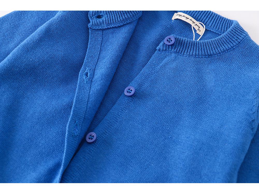 2025 Children's Pure Cotton Knitted Cardigan - Infant & Toddler Sweater, European & American Style for Boys & Girls