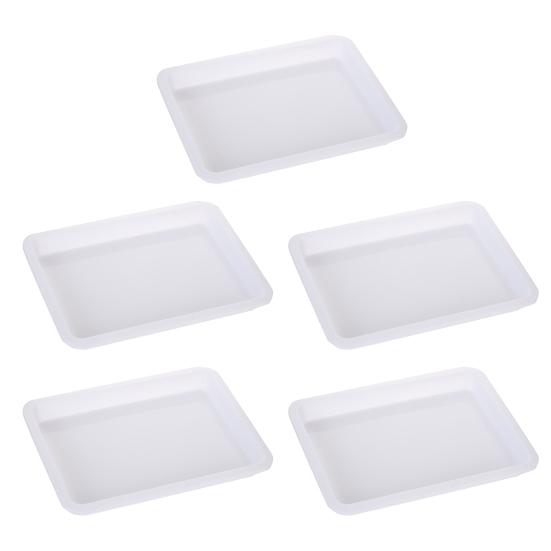 5Pcs Storage Trays Vibrant Color Easy To Clean Stackable Multipurpose Space-Saving Design Reusable Paint Trays