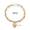 Layered   Heart Necklace O Shaped Fashionable Personalities   Necklace for Women
