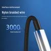 100W Fast Charging Type-C Braided Cable with Digital Display, Compatible with Huawei, Android, Apple Devices