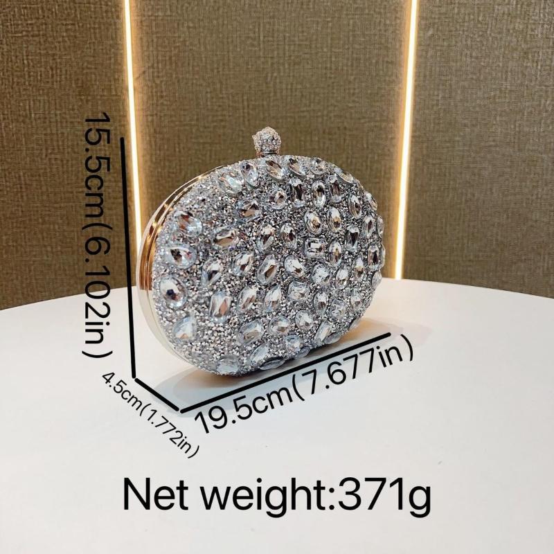 Golden Birthday Party Luxury Crystal Silver Diamond Evening Bags Women Party Purse Wedding Pink Bridal Boutique Clutch Bags