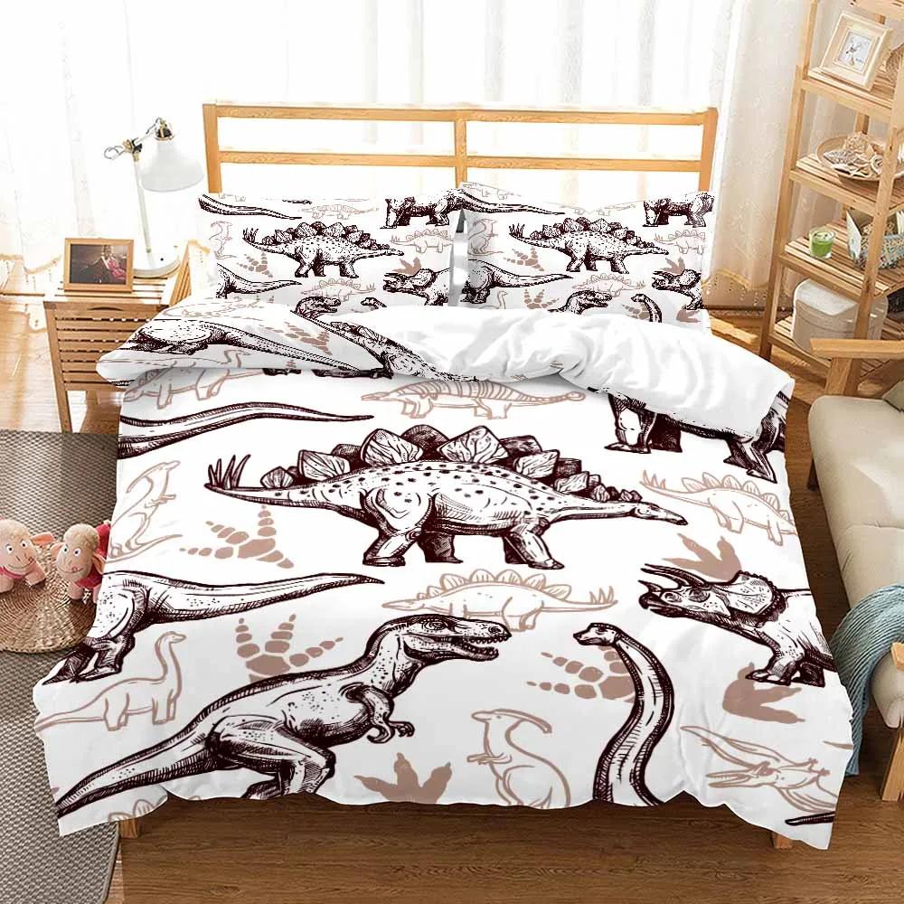 Kids Excavator Bedding Set Double Single Size Bed Linens For Winter Cute Cartoon Duvet Cover Sets Pillowcases 100% High Quality