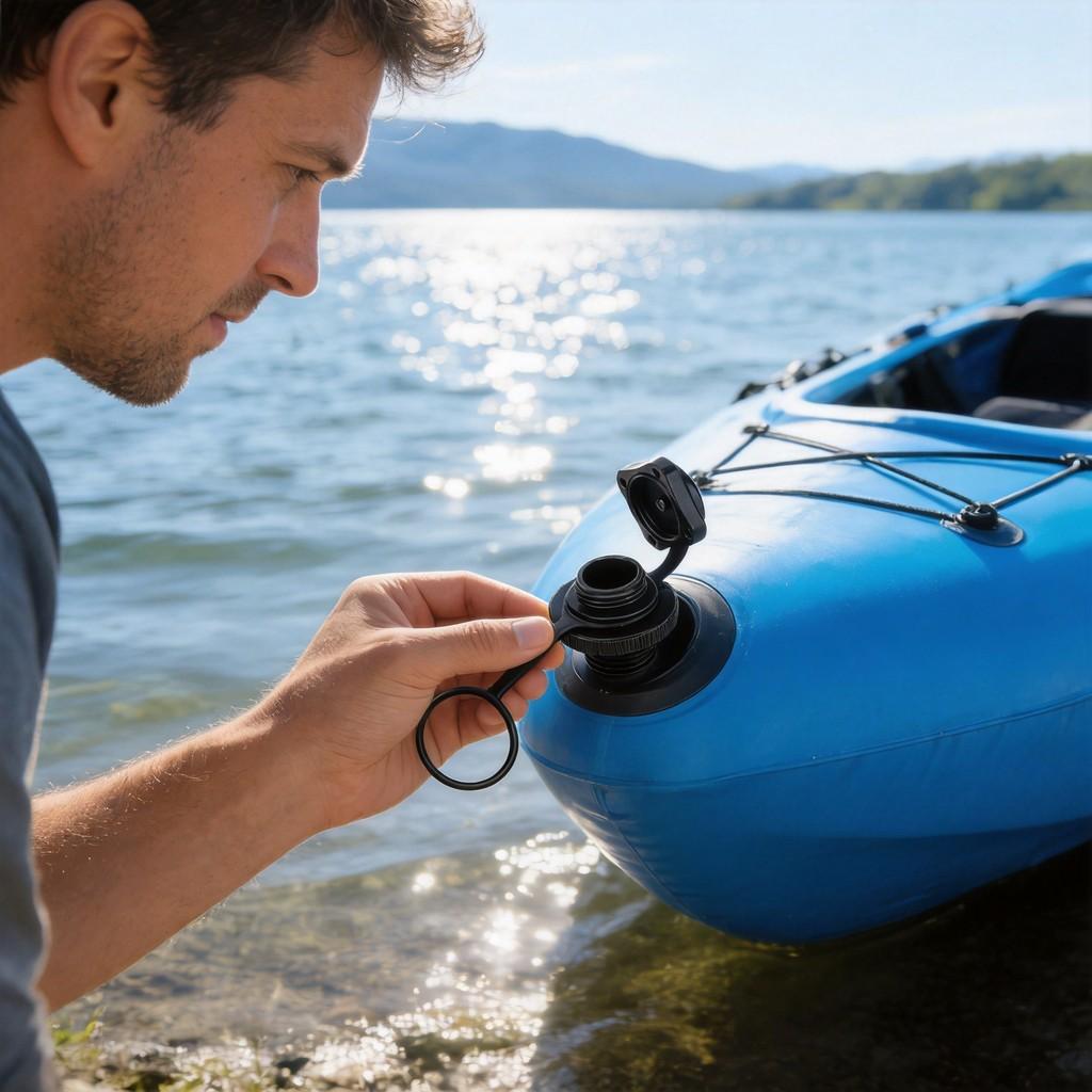 Pvc Kayak Inflation Valve With Rubber Gasket And Accessories For Inflatable Boat Repair