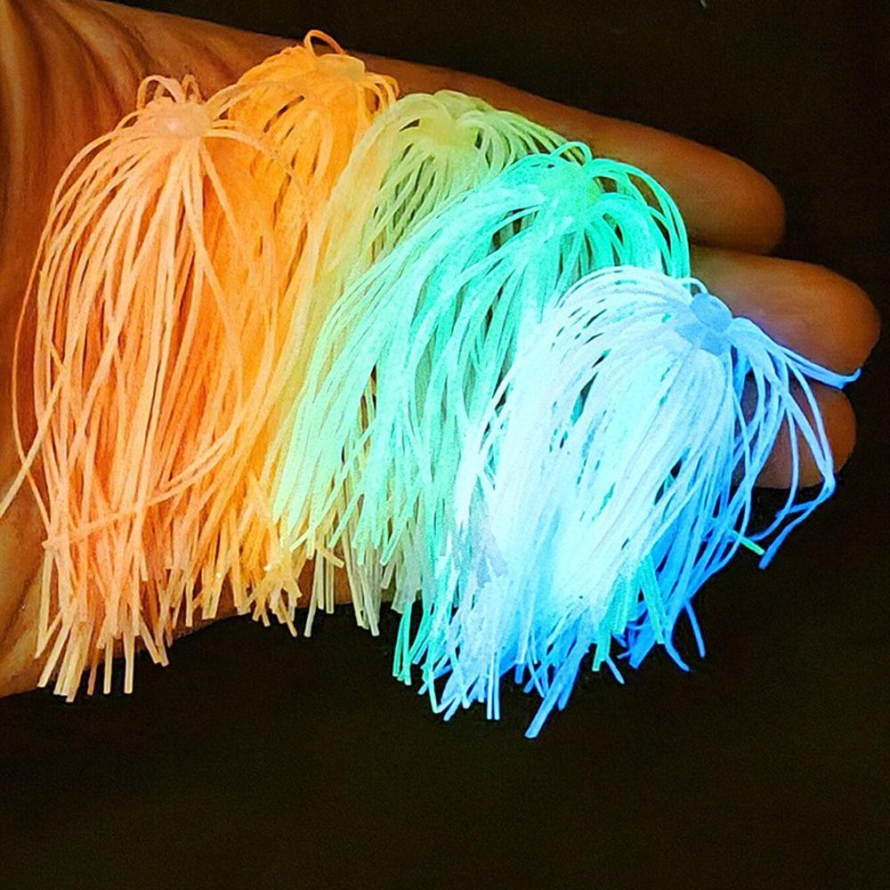 Luminous Lure Silicone Skirts 88 Strands Silicone Jig Skirts Fishing Umbrella Skirts  Buzzbaits
