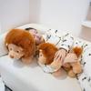Ultima Bambola Leone Seduta e Sdraiata Kawaii Peluche Bambola Fatta a Mano Cartone Animato Anime Cuscino Carino Regalo di Compleanno per Bambini Bambola
