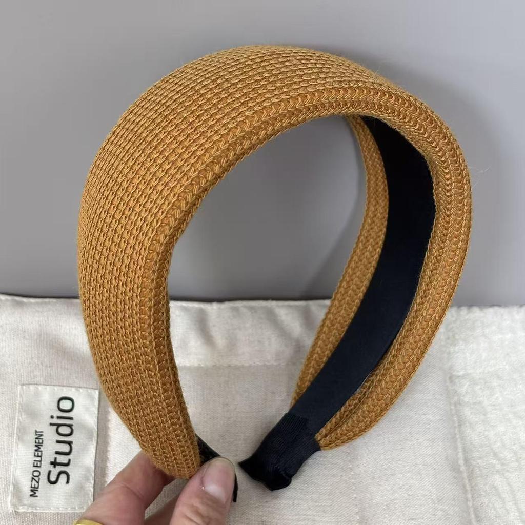 Yi Mengling Graues Gestricktes Stirnband: Stilvolles, breites, fitnessfreundliches Haaraccessoire für Frauen