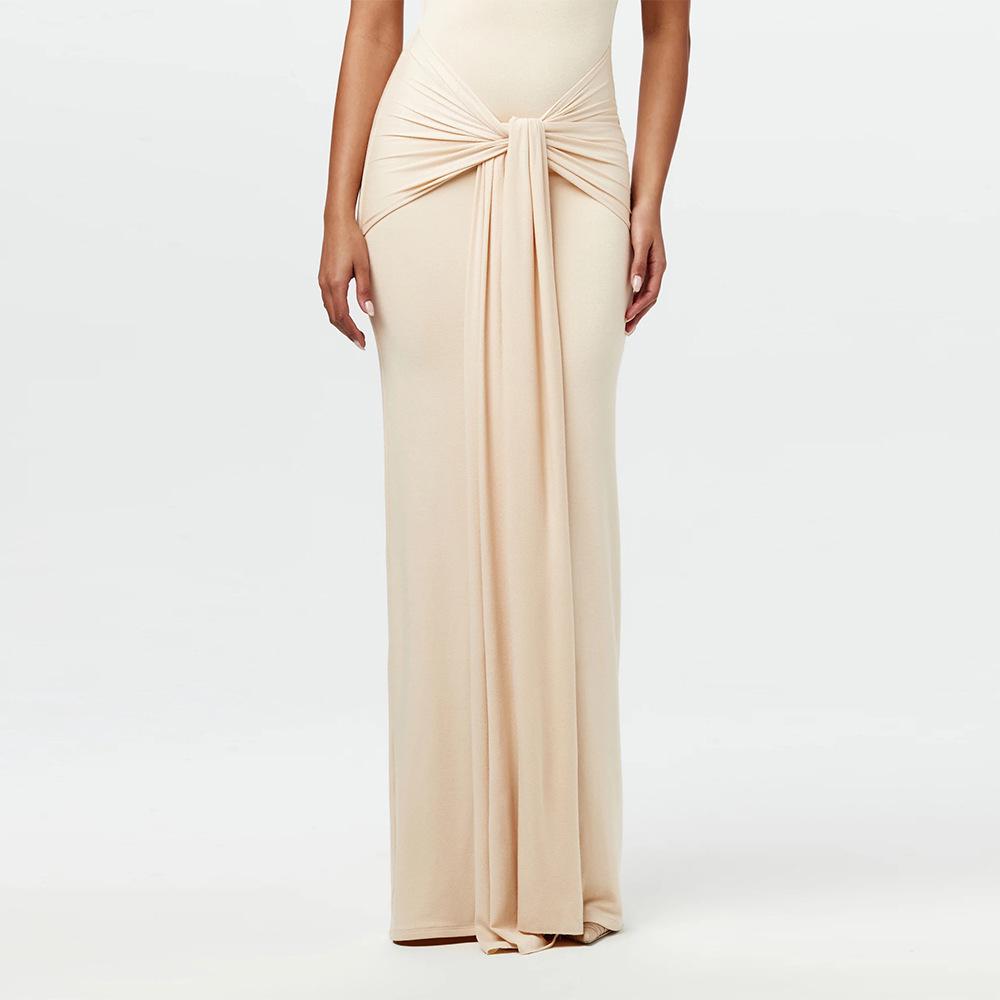 European & American Women's Solid Color Sleeveless Slim Fit Dress with Tie-Up Waist