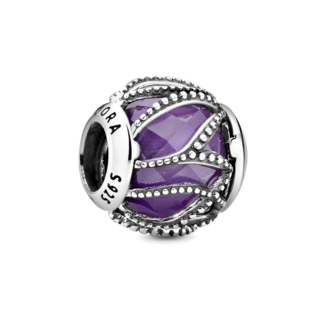 Pandora Interwoven Radiance Exquisite Elegant 925 Silver Jewelry Accessories Men Jewelry Purple 791968ACZ Box