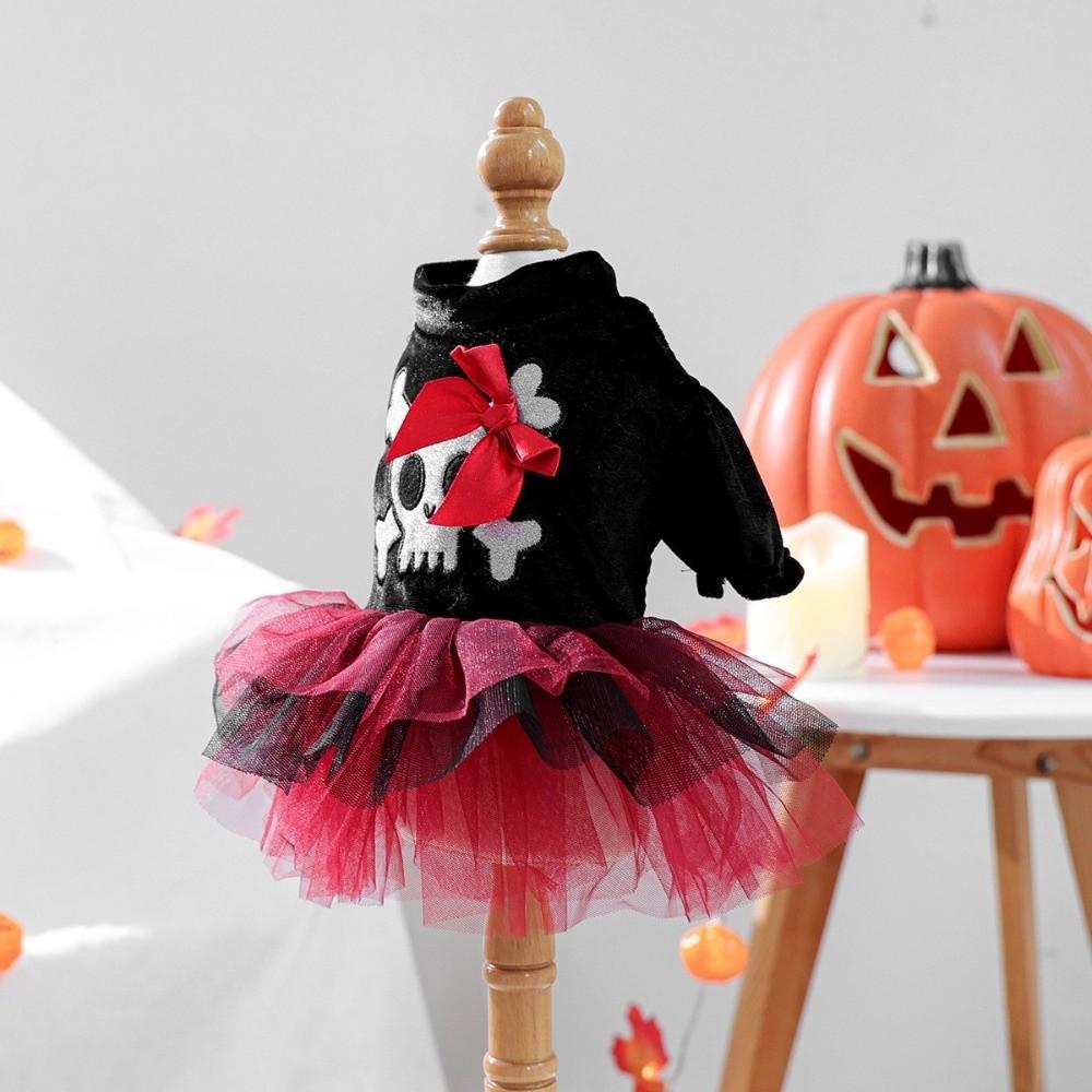 Two Legged Dog Cosplay Dress Breathable Dog Lace Skirt Pet Pirate Skirt  Cosplay Party