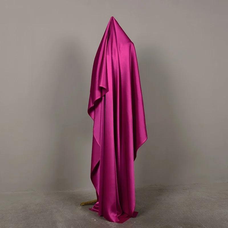 100x150cm Acetate Satin Fabric Double-sided Solid Color Glossy Smooth Skirt Strap Imitation Silk Cloth Apparel for Diy Sewing