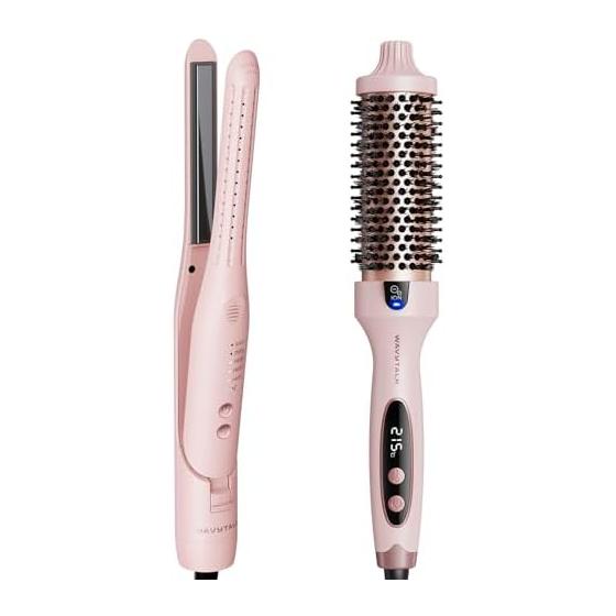 Wavytalk Roll Brush Iron 38mm & Wavytalk Hair Iron Mini 2way Straight & Curl 16.5mm