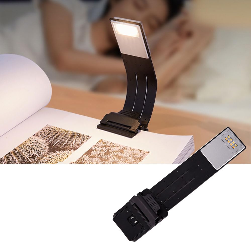 SEKIDAR Clip Light Reading Lamp Book Light Mini Clip Light for Bedtime Reading 3 Color Adjustable Stepless Dimming Eye Protection Reading Light