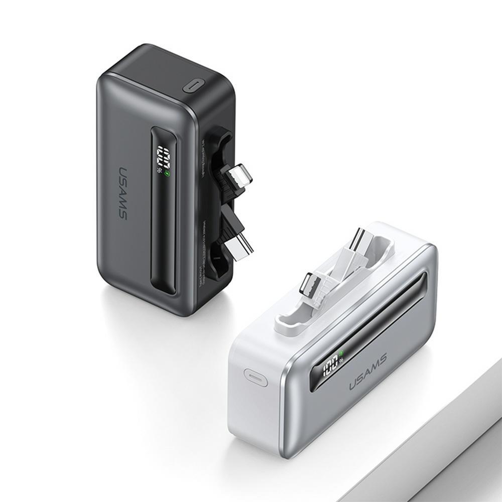 Usams Powerbank 4500Mah Usb-C/Lightning  20W Pd Fast Charge Srebrny/Silver Xb Series 4K5Cd23302 (Us-Cd233)