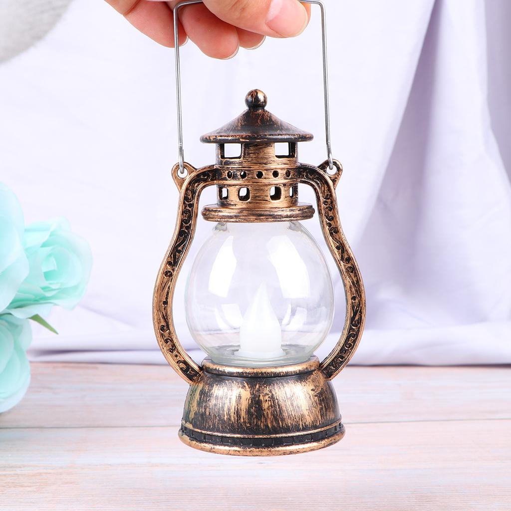 Halloween Stimulation Lantern Prop - Bronze Portable for Creepy Home Decor Outdoor Party Haunted House
