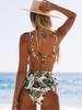 Fitshinling Bikini de Cintura Alta 2025 Traje de Baño para Mujer Volantes Estampado Traje de Baño para Mujer Verano Playa Separado Conjuntos de Bikini de 2 Piezas Sexy