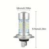 2PCS front LED headlight bulbs headlamp H7 high and low beam 6000K super white