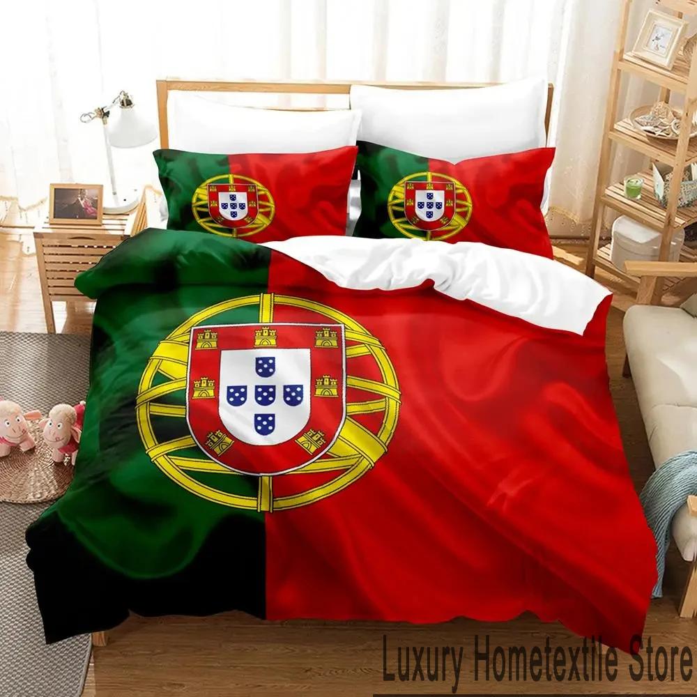 Comforter 3D Print Portugal Flag Bedding Set Boys Girls Twin Queen King Size Bed Boys Adult Home Textileextile