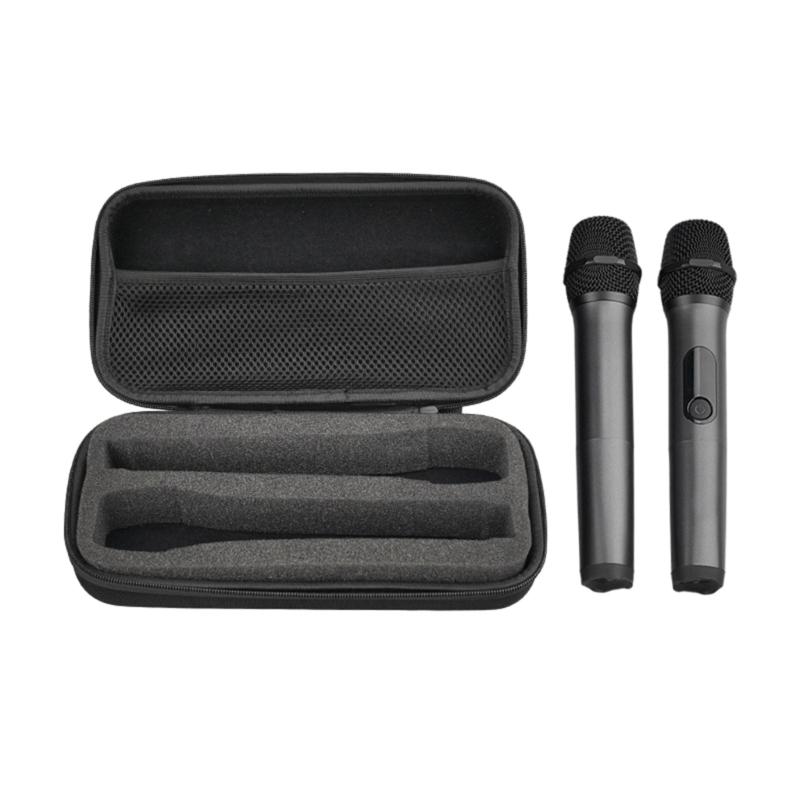 Carrying Case, EVA Zipper Hard Case Cover Microphone Storage Box Mesh Pocket Wear-resistant Protector Mic Accessories