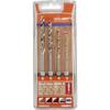 Alpen 603002100 jeu de forets pour le bois 4 pièces 3 mm, 4 mm, 5 mm, 6 mm 1/4 (6,3 mm) 1 set