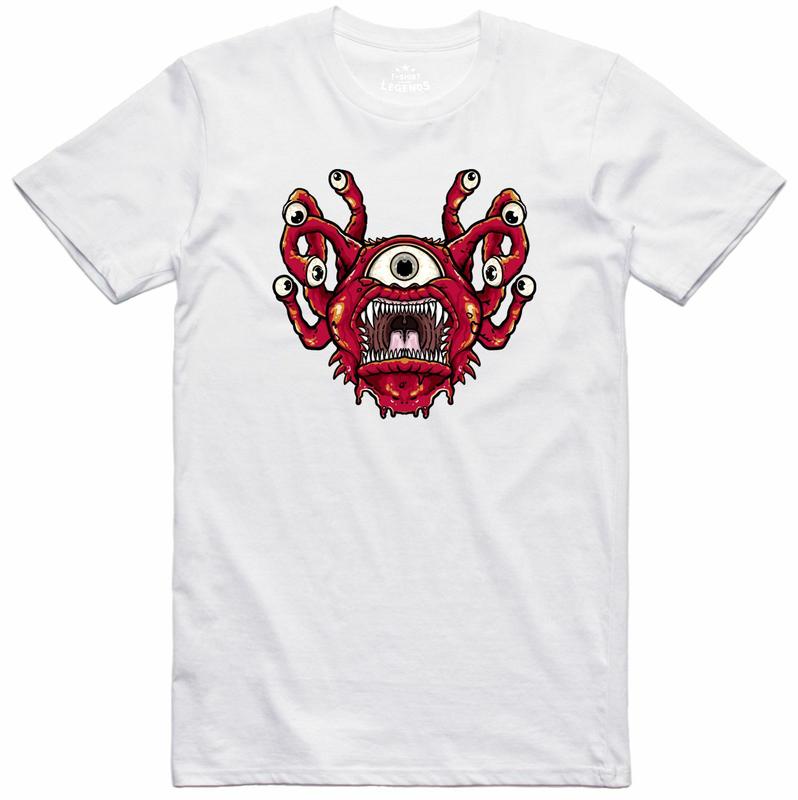 Beholder Unisex T-Shirt Monster Dungeons Dragons Role Playing Regular Fit Tee S
