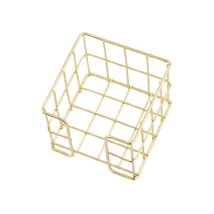 

Memo Pad Holder Metal Mesh Note Storage Box Memo Pad Block Holder Desktop Notepads Holder Box for Office Desk 27x95x80mm золотий