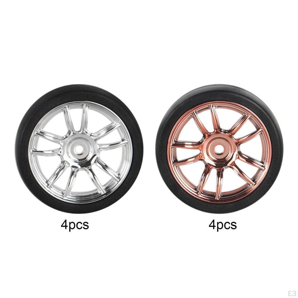 4 Pieces RC Car Drift Tires Replacement Rally Tyres Wheel Rim and Set for 1/18