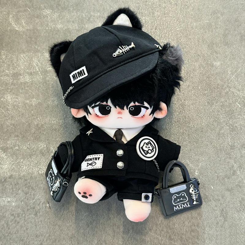 20cm Black Cat Butler Cotton Jacket Hoodie Outfit for Dolls - Free Shipping