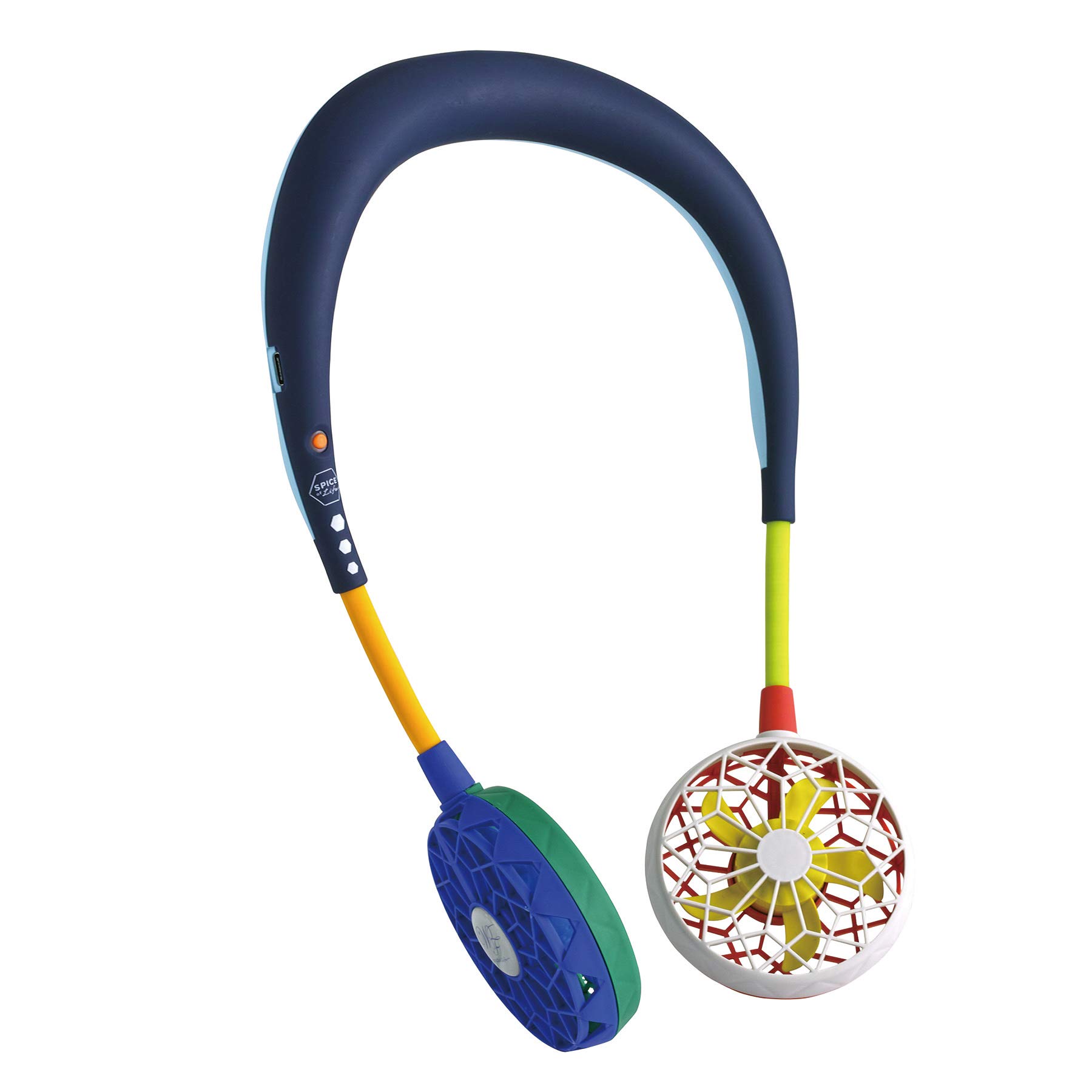 

SPICE OF LIFE WFan Portable Double Crazy Safety 3 Airflow 7 Hours of Continuous Comfortable USB 300 Charging DF202CJZ Fan, Fan, Hands-Free, ver. 2.0,