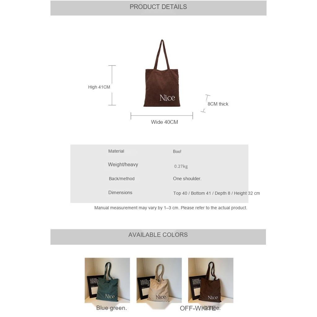 Tote Bag Women Polyester Shoulder Casual